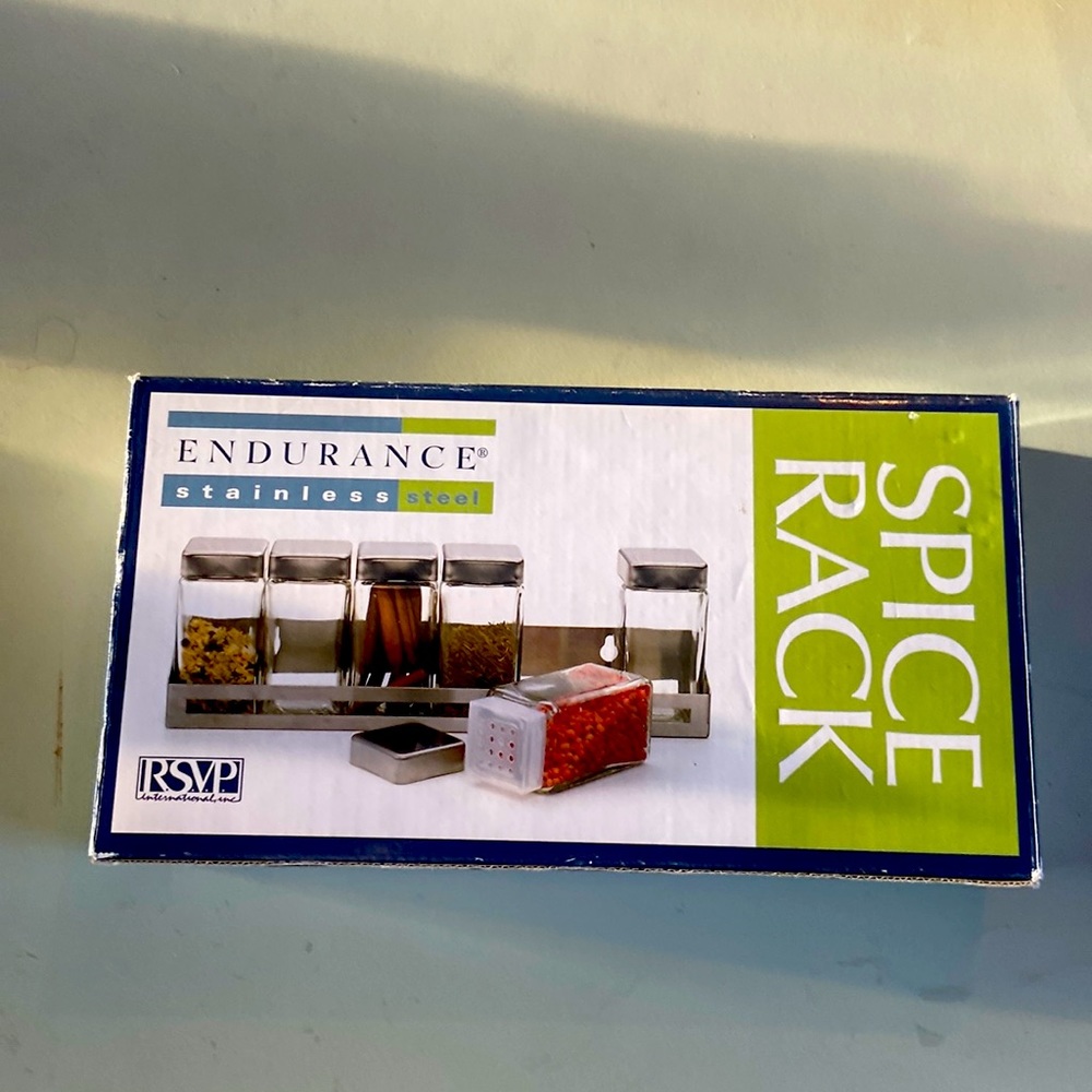 SET OF TWO Endurance stainless steel Spice rack NIB/one out of box, but unused